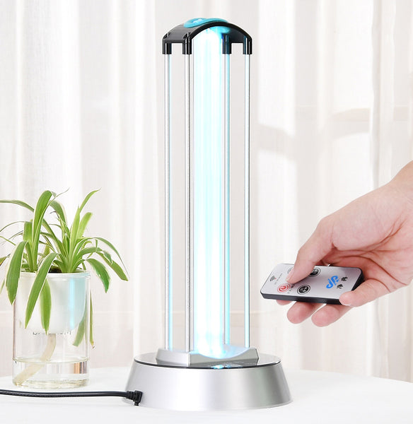 Intelligent Induction UV Sterilization Lamp, Mite Removal and Disinfection Lamp, with UV + Ozone Dual Disinfection, Wireless Remote Control, Safe Delay Start and Automatic Human Body Recognition, for Home, Office, Kindergarten and More